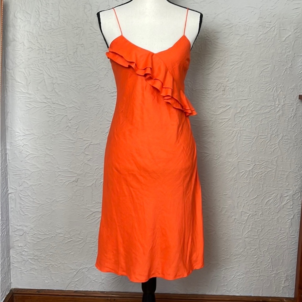 Ralph Lauren Linen Ruffle Dress